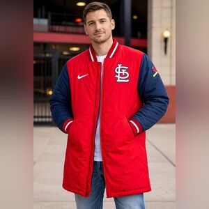 Nike Red and Navy puffer Jacket with Logo